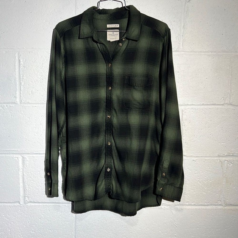 Upcycle flannel with smile print